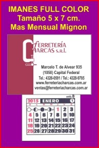 Imanes publicitarios de 5 x 7 cm. full color Imanes publicitarios tamaño 5 x 7 cm. full color, personalizados