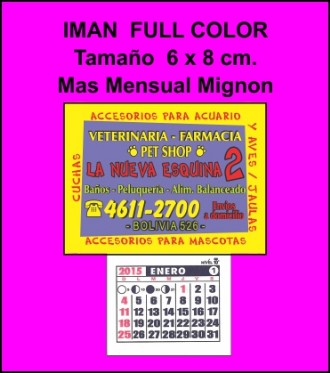 Imanes publicitarios de 6 x 8 cm. full color Imanes publicitarios tamaño 6 x 8 cm. full color, personalizados